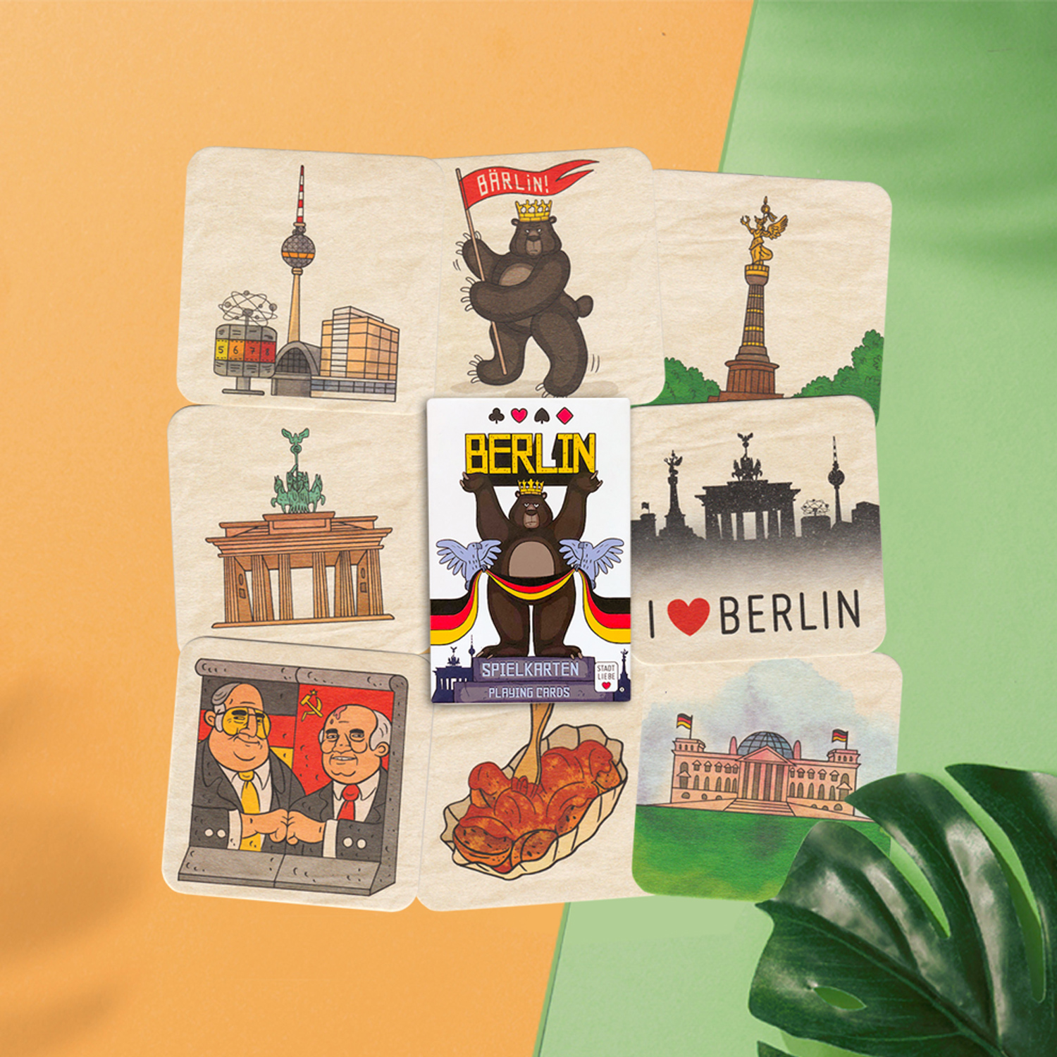 Bierdeckel Postkarten mit Kassel und Hamburg Motiven Die Stadtliebe Original